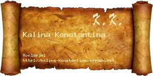 Kalina Konstantina névjegykártya